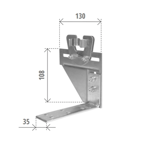 SUPPORTO A BIFORA MINI PER CUSCINETTO 40mm