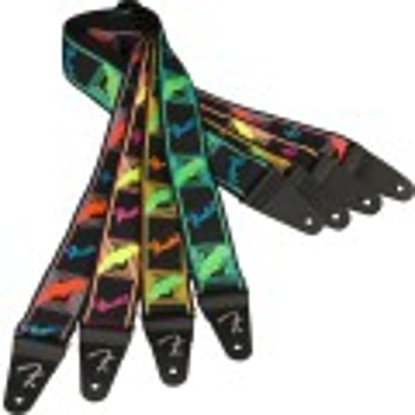 Tracolla Fender Neon Monogrammed, Green/Orange. Modello 0990681301