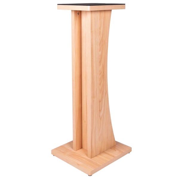 Gator Frameworks GFW-ELITESPKSTMN-MPL Coppia di supporti per monitor da studio in legno con finitura naturale Maple opaca<br>