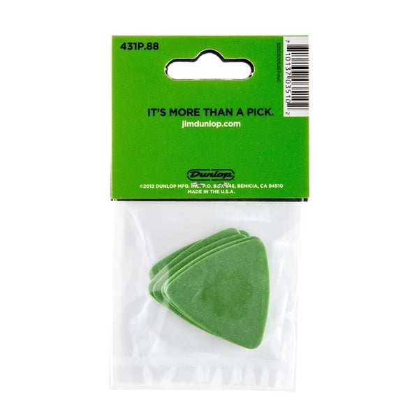 Dunlop 431P Tortex Triangle Green .88
