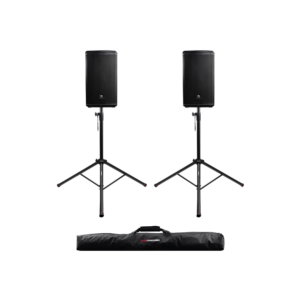 Gator Frameworks GFW-SPK-2000SET Coppia di Supporti per Speaker con Borsa