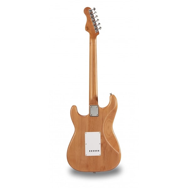 SOUNDSATION Chitarra elettrica double cutaway con 2 single coil + humbucker splittabile e meccaniche autobloccanti (equipaggiata Wilkinson, tastiera e manico in acero roasted, top fiammato). Modello RIDER-DELUXE-M NT