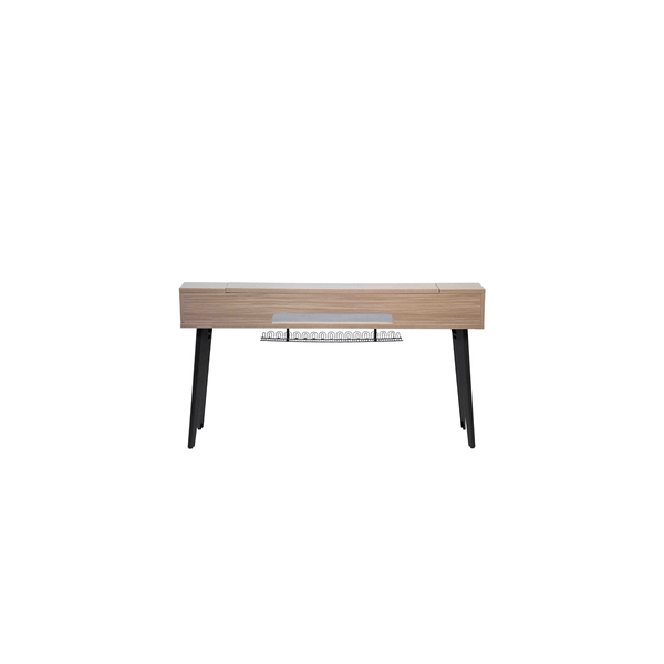 Gator Frameworks GFW-ELITEKEYTBL88-GRY Workstation in legno per tastiere fino a 88 tasti, colore grigio driftwood<br>