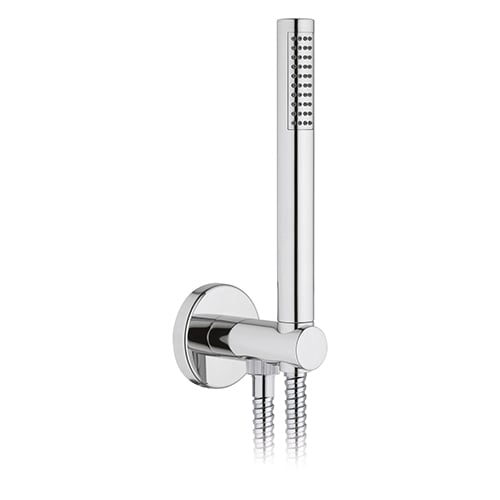 Set doccia tonda presa acqua flex e doccetta