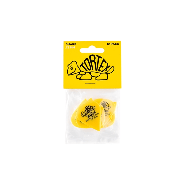 Dunlop 412P Tortex Sharp Yellow .73