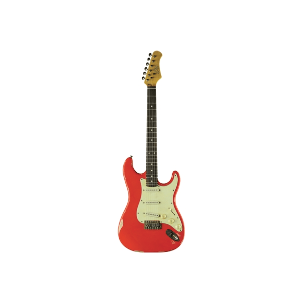 Eko Guitars S-300 Relic Fiesta Red