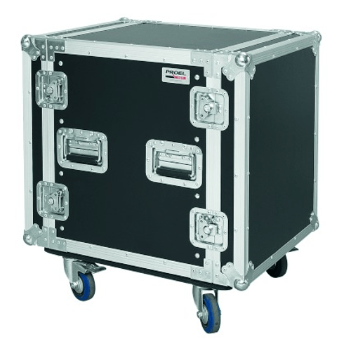 PROEL STAGE Flight case professionale 12U a rack 19', profondità utile corpo 45cm.