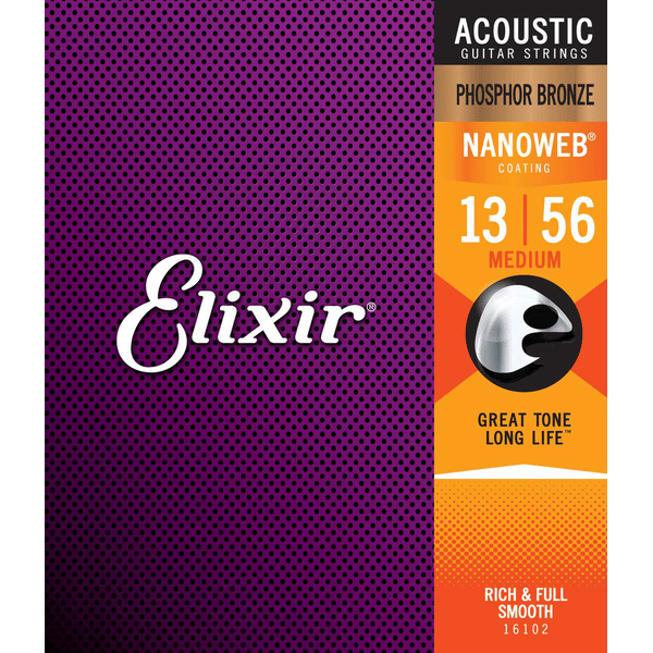 ELIXIR 16102 ACOUSTIC PHOSPHOR BRONZE NANOWEB