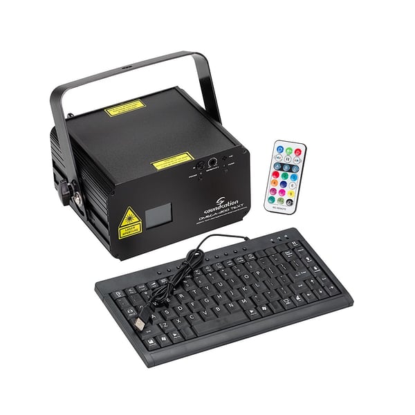 SOUNDSATION Laser Grafico da 330mW RGB con Scrittura Testi