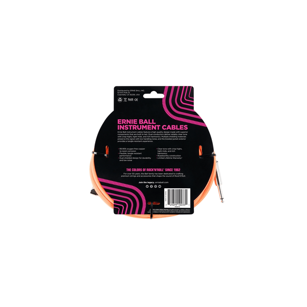 Ernie Ball 6079 Cavo Braided Neon Orange 3,05 m