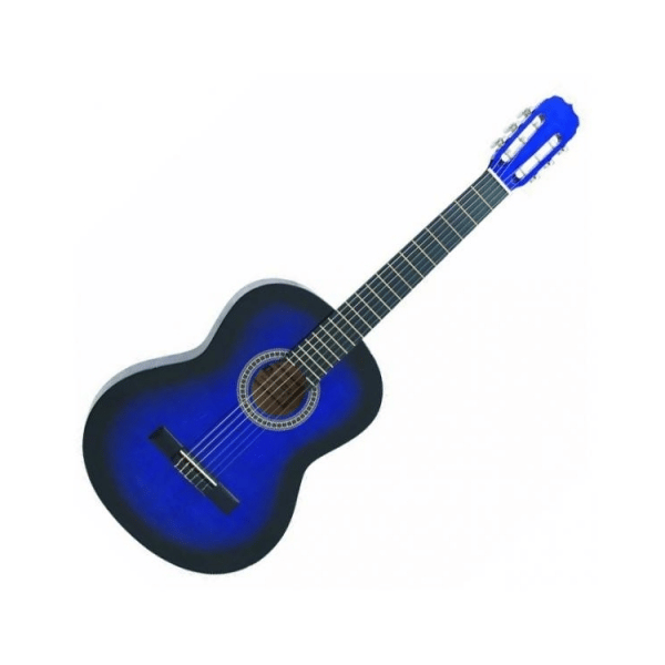 OLVEIRA CG30018BLS CHITARRA CLASSICA RIDOTTA 1/8 TOP FONDO E FASCE IN TIGLIO/TASTIERA E PONTE IN ACERO/MANICO IN CATALPA/MECCANICHE NICHELATE/FINITURA LUCIDA/COLORE BLU SUNBURST