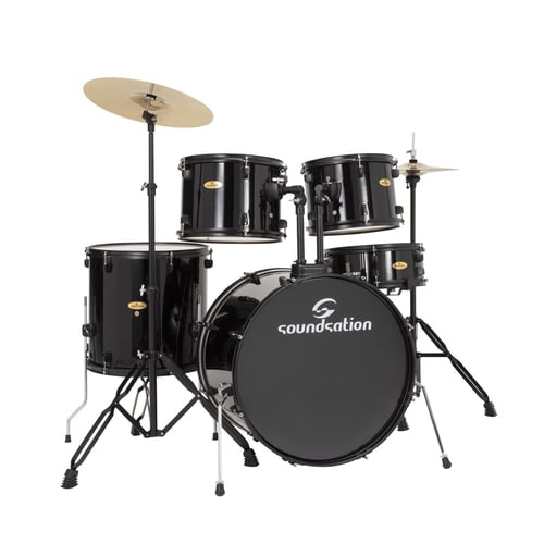 SOUNDSATION Drum Set 5 pcs in Pioppo con finitura rivestita Black