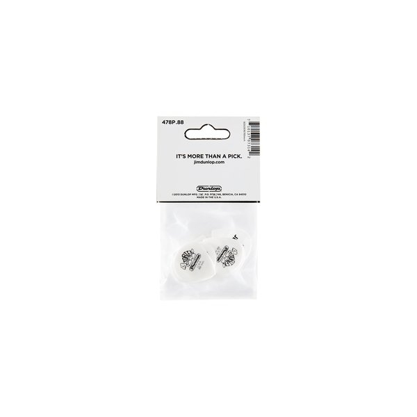 Dunlop 478P.088 TORTEX WHITE JAZZ III, .88MM