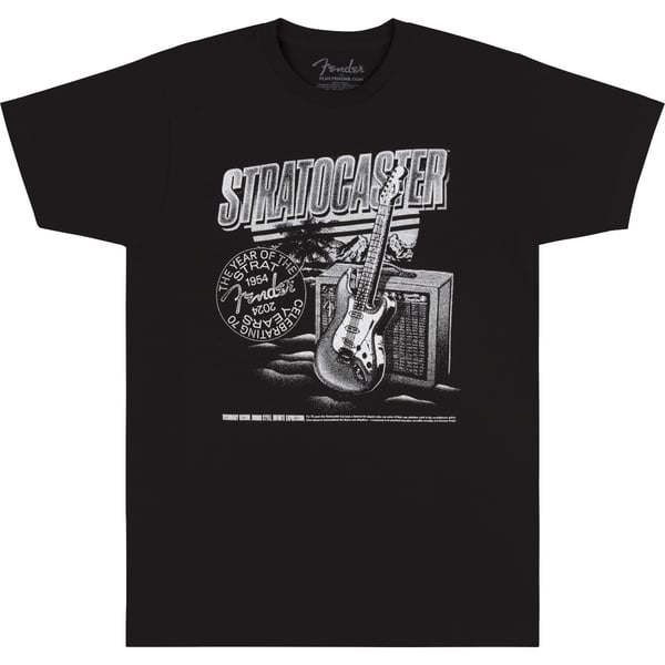 T-shirt Fender Stratocaster™ 70th Anniversary, Tee, Black, L. Modello 9101292597
