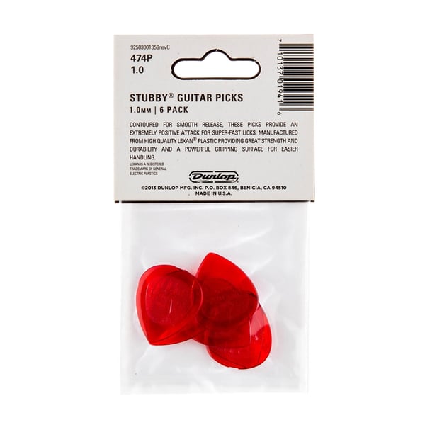 Dunlop 474P1.0 Stubby Jazz 1.0mm