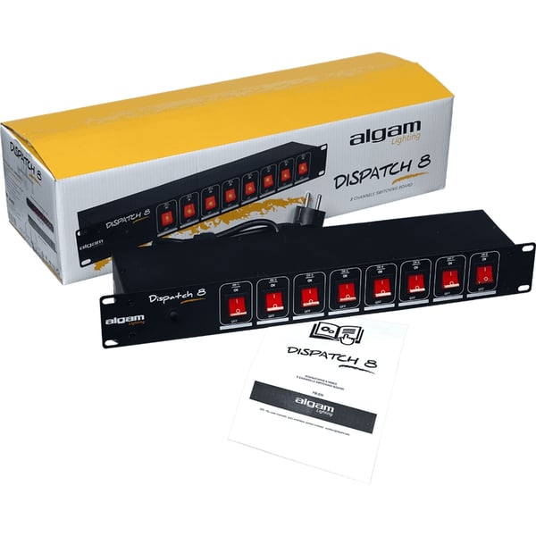 Algam Lighting DISPATCH-8 Multipresa 8 Posti da Rack Interruttori Individuali