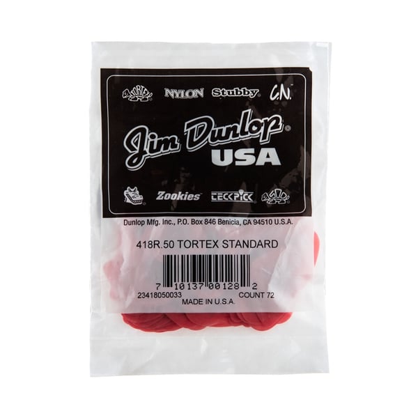 Dunlop 418R Tortex Standard Red .50
