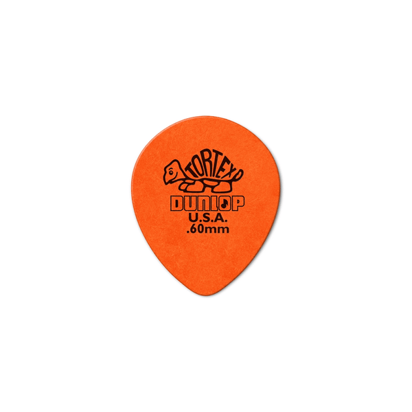 Dunlop 413R Tortex Tear Drop Orange .60