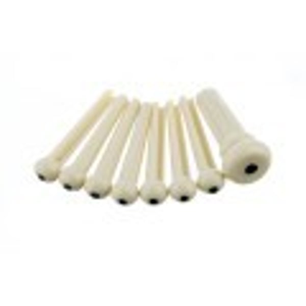 FENDER Set di spille da ponte Ivory con Black Dot, confezione da 7