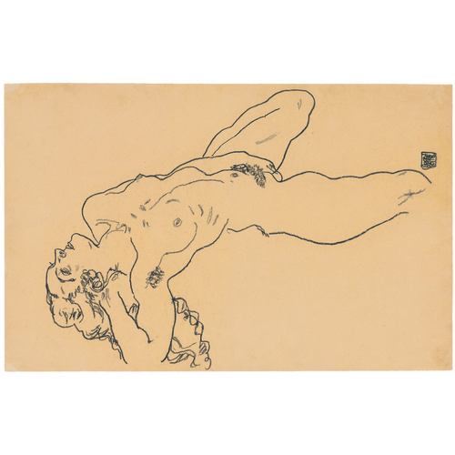 Egon Schiele Nudo Reclino