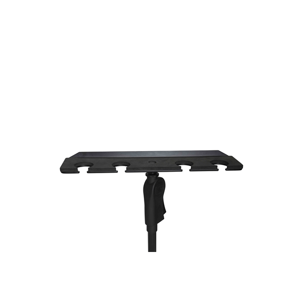 Gator Frameworks GFW-MIC-4TRAY Supporto multi-microfono per 4 microfoni<br>