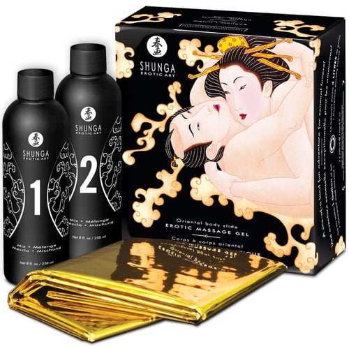 SHUNGA EROTISCHES MASSAGEGEL ORIENTALISCHER KÖRPERSLIDE MELONE MANGO