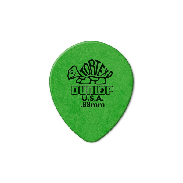 Dunlop 413R Tortex Tear Drop Green .88