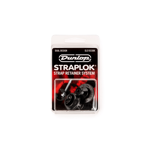 Dunlop SLS1033BK Straplok Dual Design Strap Retainer System, Black