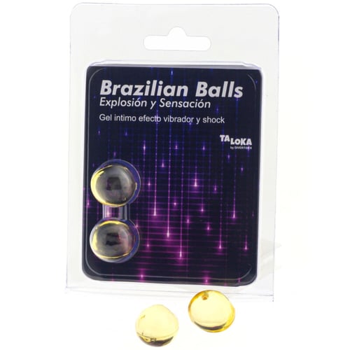TALOKA - 2 BALLES BRÉSILIENNES GEL EXCITANT VIBRANT &amp; EFFET CHOC
