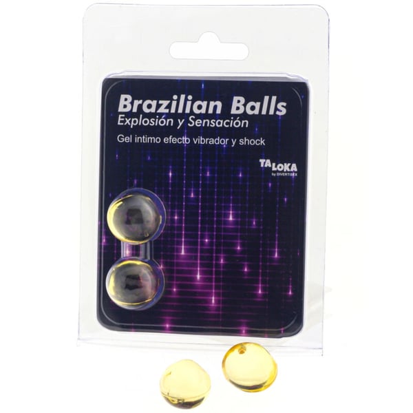 TALOKA - 2 BALLES BRÉSILIENNES GEL EXCITANT VIBRANT &amp; EFFET CHOC