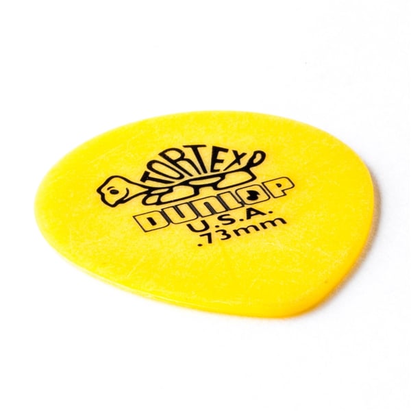 Dunlop 413R Tortex Tear Drop Yellow .73