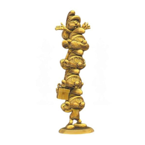 Die Schlümpfe Statue Schlumpfsäule Gold Limited Edition 50 cm