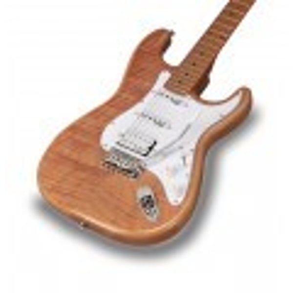 SOUNDSATION Chitarra elettrica double cutaway con 2 single coil + humbucker splittabile e meccaniche autobloccanti (equipaggiata Wilkinson, tastiera e manico in acero roasted, top fiammato). Modello RIDER-DELUXE-M NT