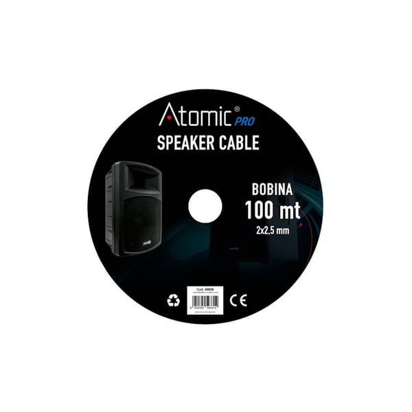 ATOMIC4DJ ATOMIC PRO 40036 CAVO DI POTENZA SPEAKER 2x2,5 mmq PREZZO AL METRO
