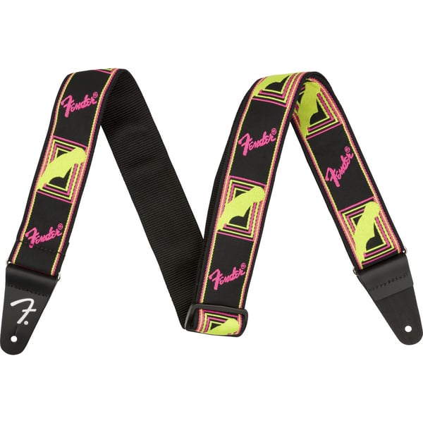 Tracolla Fender Neon Monogrammed, Yellow/Pink. Modello 0990681304
