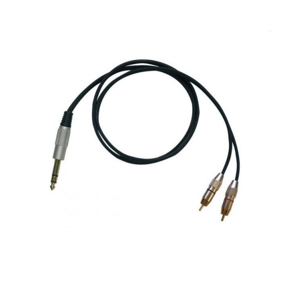 EXTREME 1JS2R1PRO 1 JACK S MASCHIO 1/4" 6,3MM- 2 RCA MASCHIO CAVO AUDIO DI SEGNALE SCHERMATO MT 1