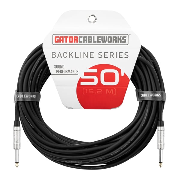 Gator Cableworks GCWB-SPK-50 Cavo speaker jack TS dritto/dritto 15 m Serie Backline