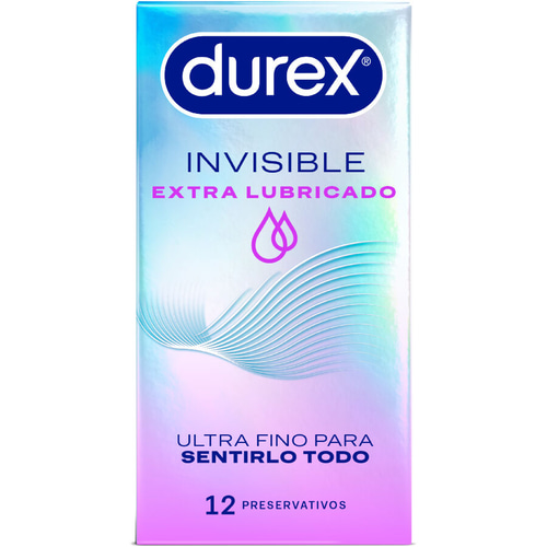 DUREX CONDOMS DUREX - PRESERVATIVI INVISIBILI EXTRA LUBRIFICATI 12 UNITÀ