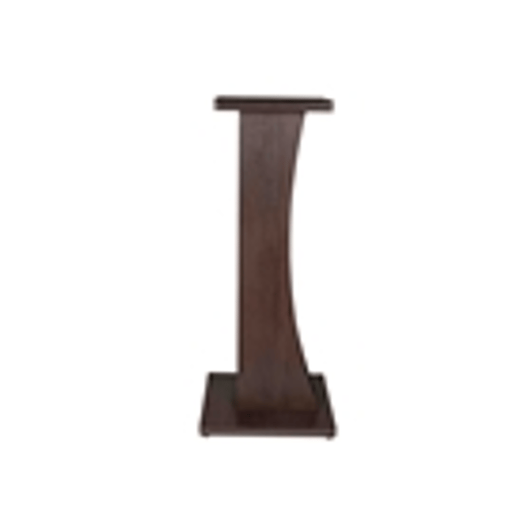 Gator Frameworks GFW-ELITESPKSTMN-BRN Coppia di supporti per monitor da studio in legno con finitura marrone scuro<br>