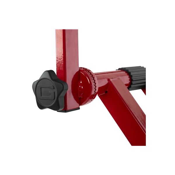 Gator Frameworks GFW-KEY-5100XRED Supporto per tastiera a doppio livello con struttura a "X" in colore rosso<br>