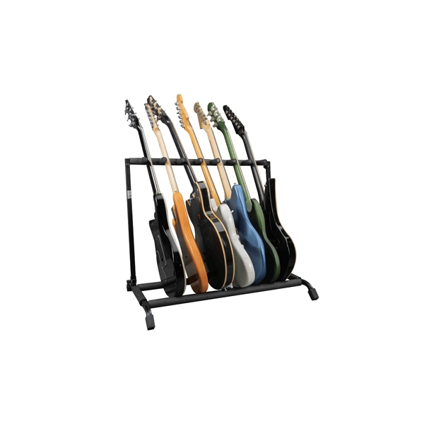 Gator Frameworks RI-GTR-RACK7 Supporto pieghevole per 7 chitarre<br>