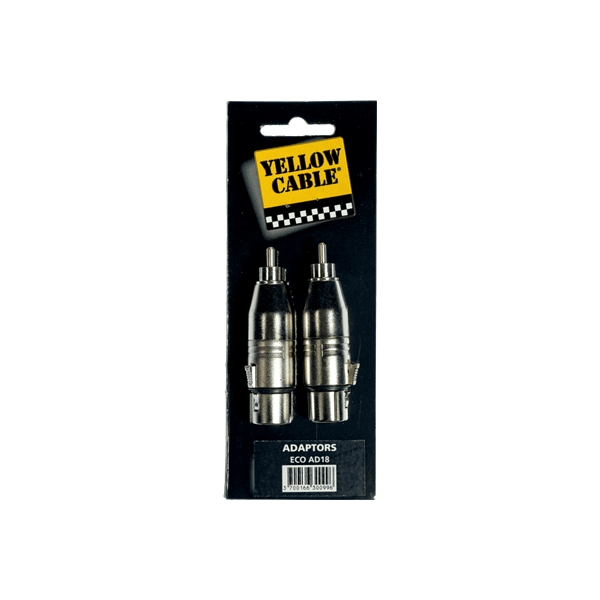 Yellow Cable AD18 Adattatore RCA Maschio/XLR Femmina 2 Pcs