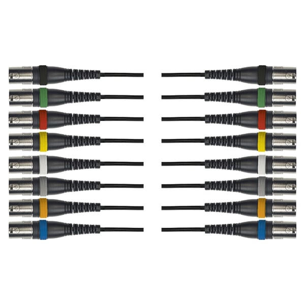 Yellow Cable OC14 Frusta 8 Cavi XLR Maschio/XLR Femmina 5 m