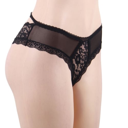QUEEN LINGERIE FLORAL LACE PANTIES S / M.