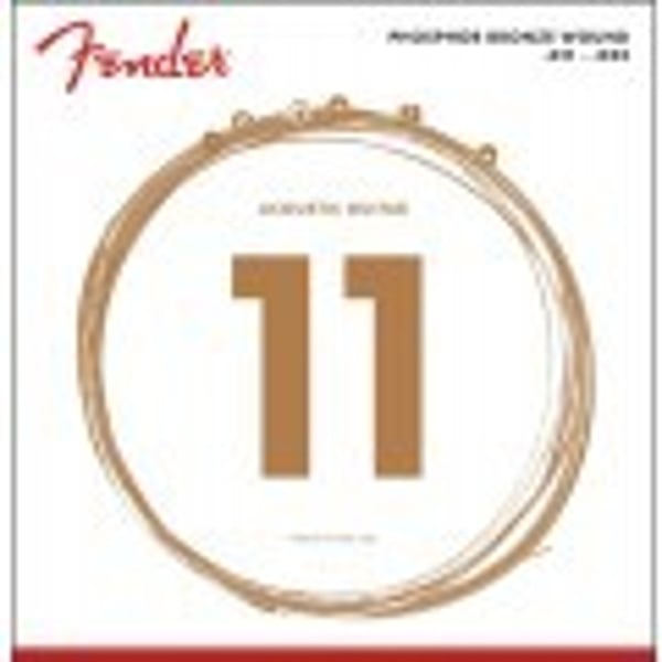 FENDER Muta per chitarra acustica in bronzo fosforoso, Ball End, scalatura 60CL .011-.052, (6)