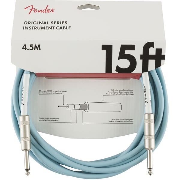 FENDER Cavo per strumenti Original Series, 15 ', Daphne Blue. Modello 0990515003