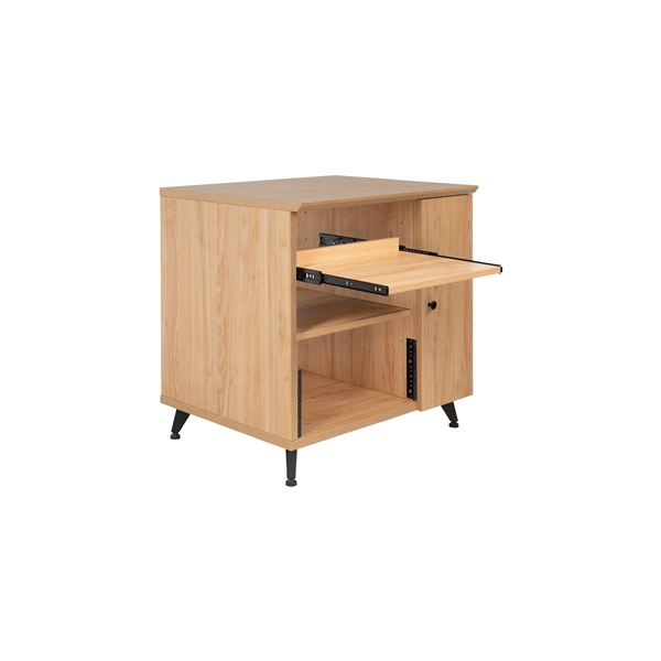 Gator Frameworks GFW-ELITESIDECAR-MPL Mobile rack sidecar cabinet in legno con finitura acero naturale opaca<br>
