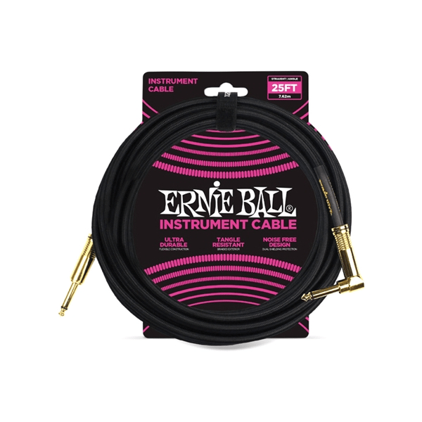 Ernie Ball 6058 Cavo intrecciato nero/nero 7,62 m