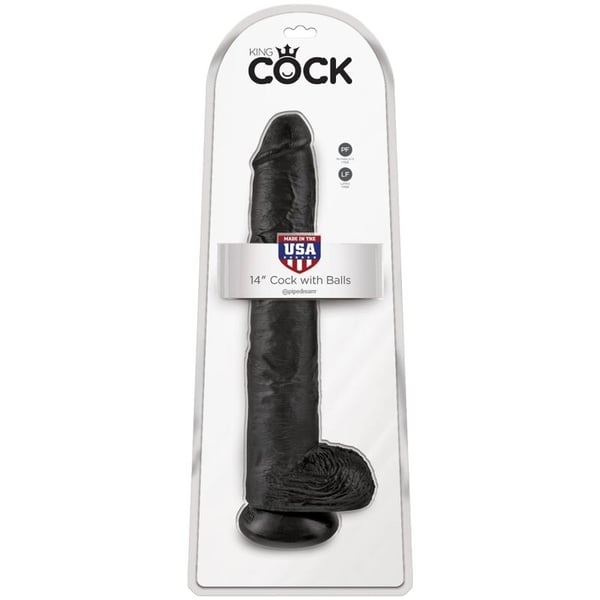 KING COCK - PENE REALISTICO CON SFERE 30,5 CM NERO