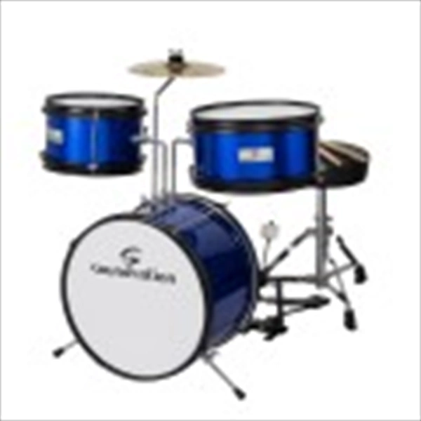 SOUNDSATION Batteria acustica per bambini da 3 fusti completa blu metallizzato